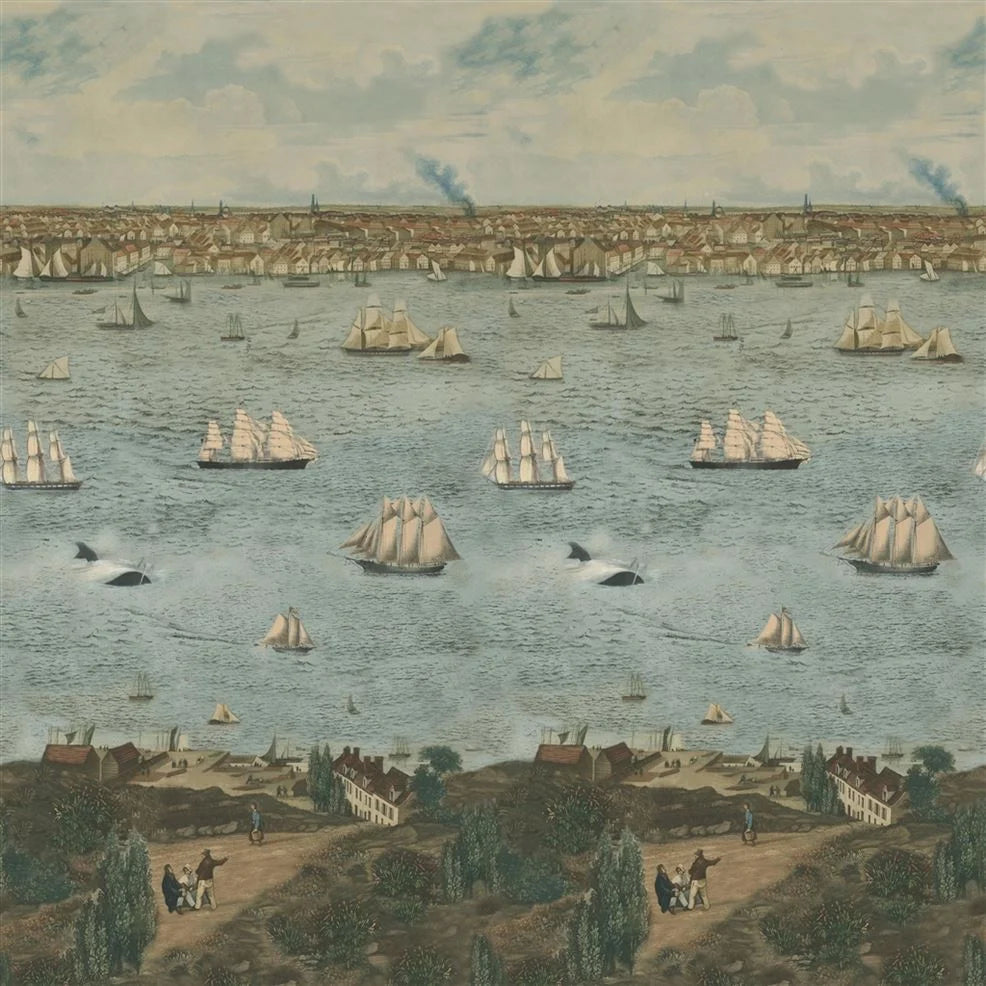 Seaport Ocean Wallpaper Panel