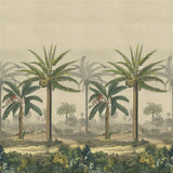 Palm Trail Scene 2 Sepia Wallpaper Panel