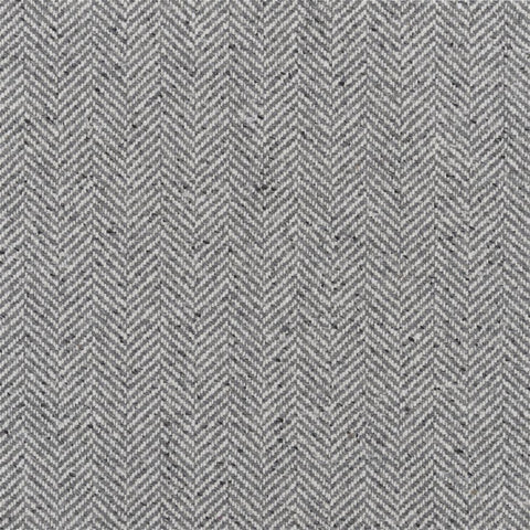 Stoneleigh Herringbone Grey Flannel Fabric