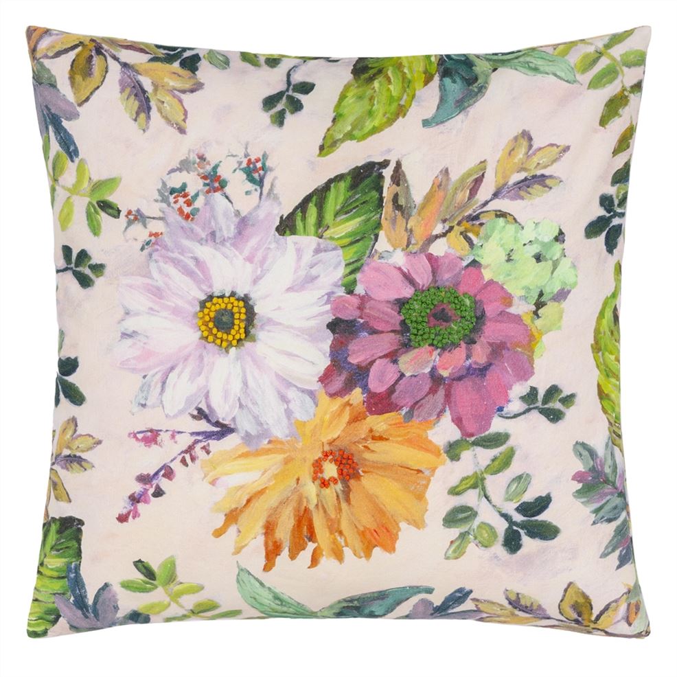 Glynde Coral Cotton/Linen Cushion