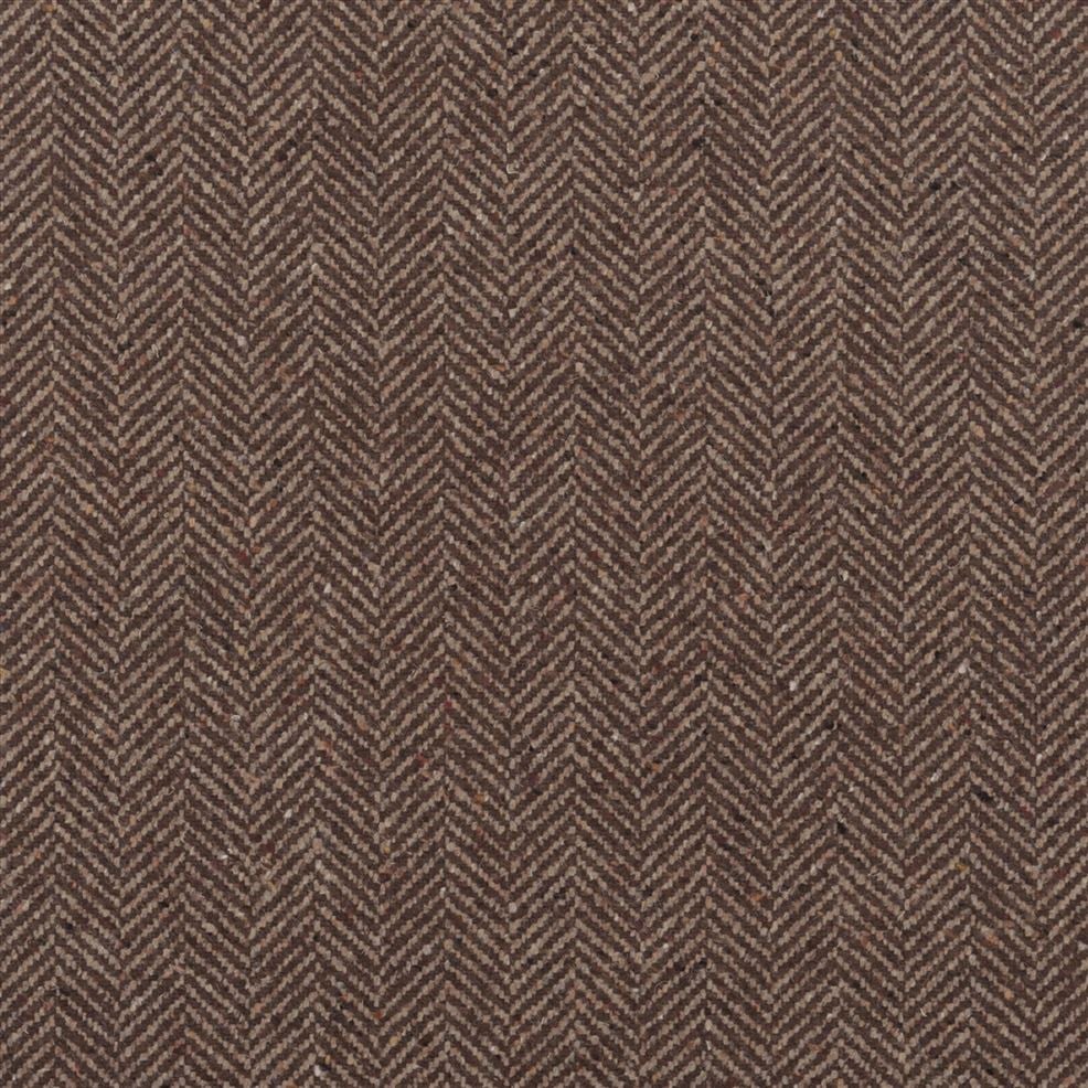 Stoneleigh Herringbone Mahogany Fabric