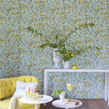 Orchard Fruits Sky Blue Wallpaper