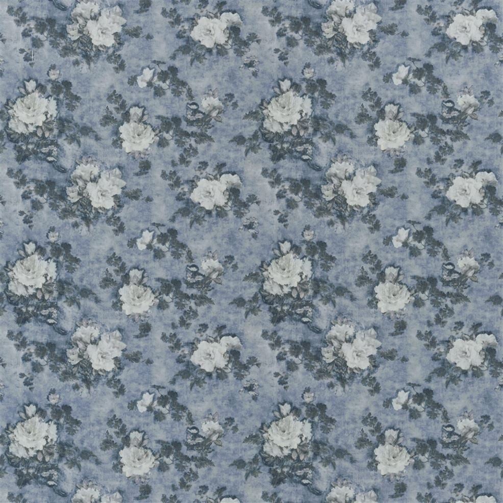 Impasto Floral Denim Fabric