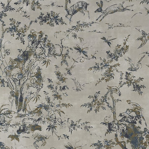 Arun Antique Teal Wallpaper