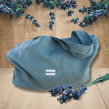 Poppy Greenish Blue 100% Linen Tote Bag