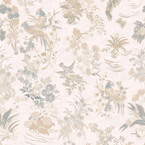 Campbell Floral Nacre Fabric