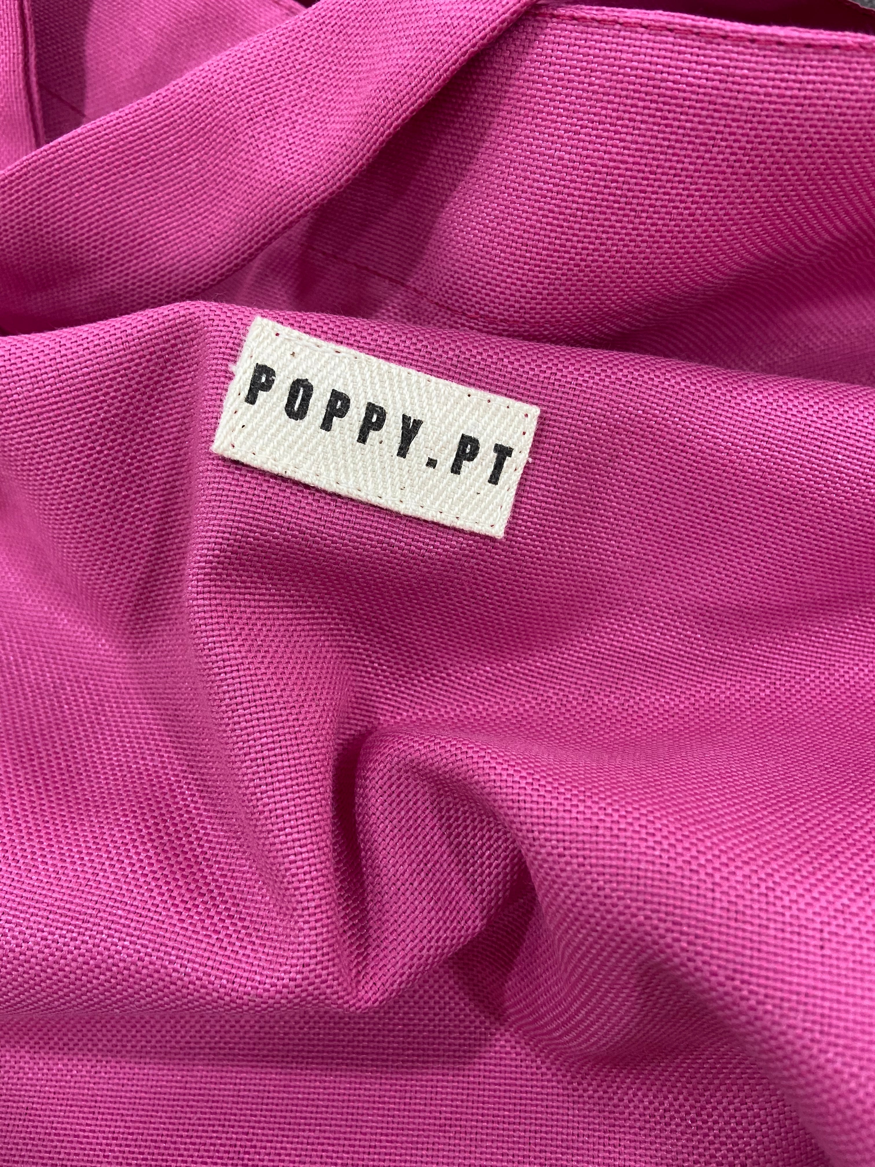 Poppy Kiraz Pink 50% Linen/Cotton Tote Bag