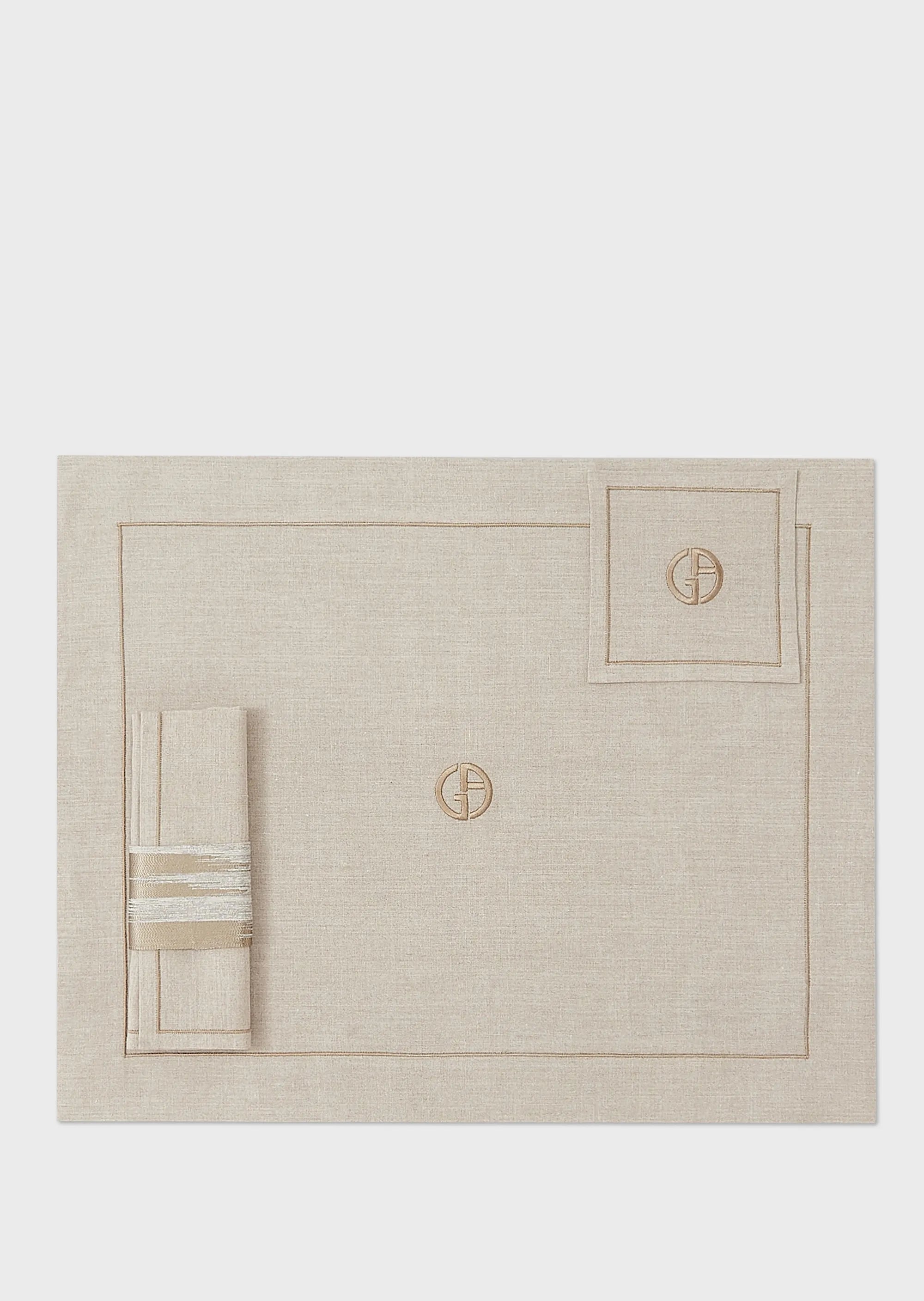 Cool Table Set Beige (placemat, coaster, napkin and napkin ring)