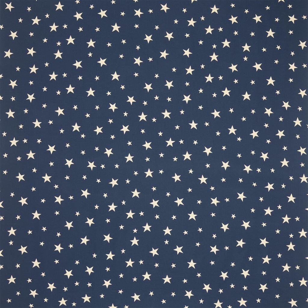 Willa Star Jacquard Blue Fabric