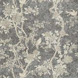 Marlowe Floral Gunmetal Wallpaper