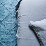 Soft Linen Bedding in Blue