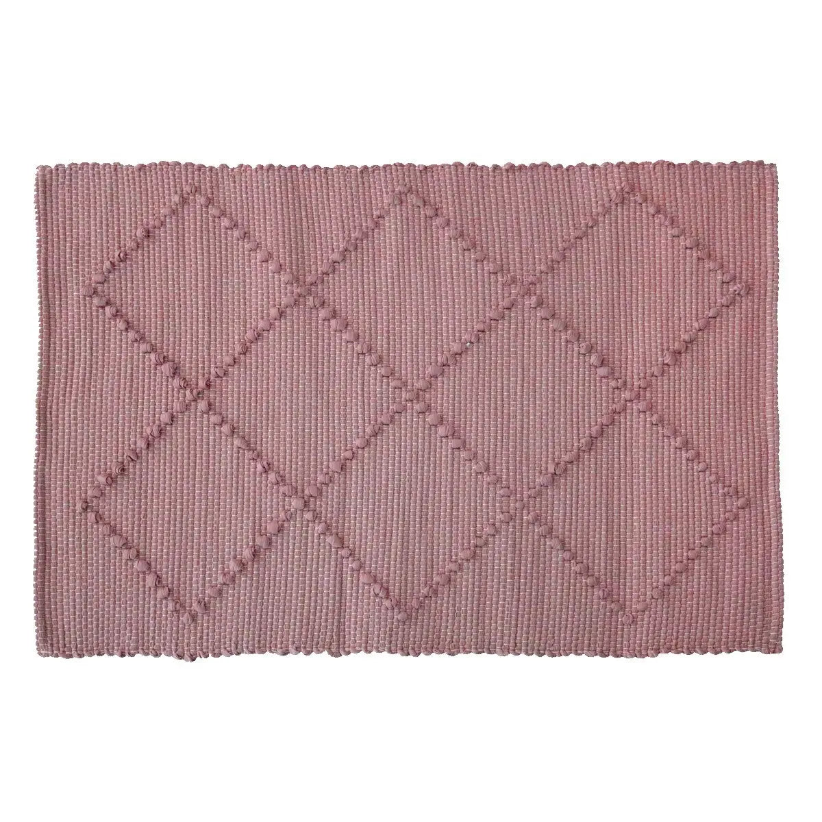 Meixedo Handwoven Rug From Upcycled Materials In Pink
