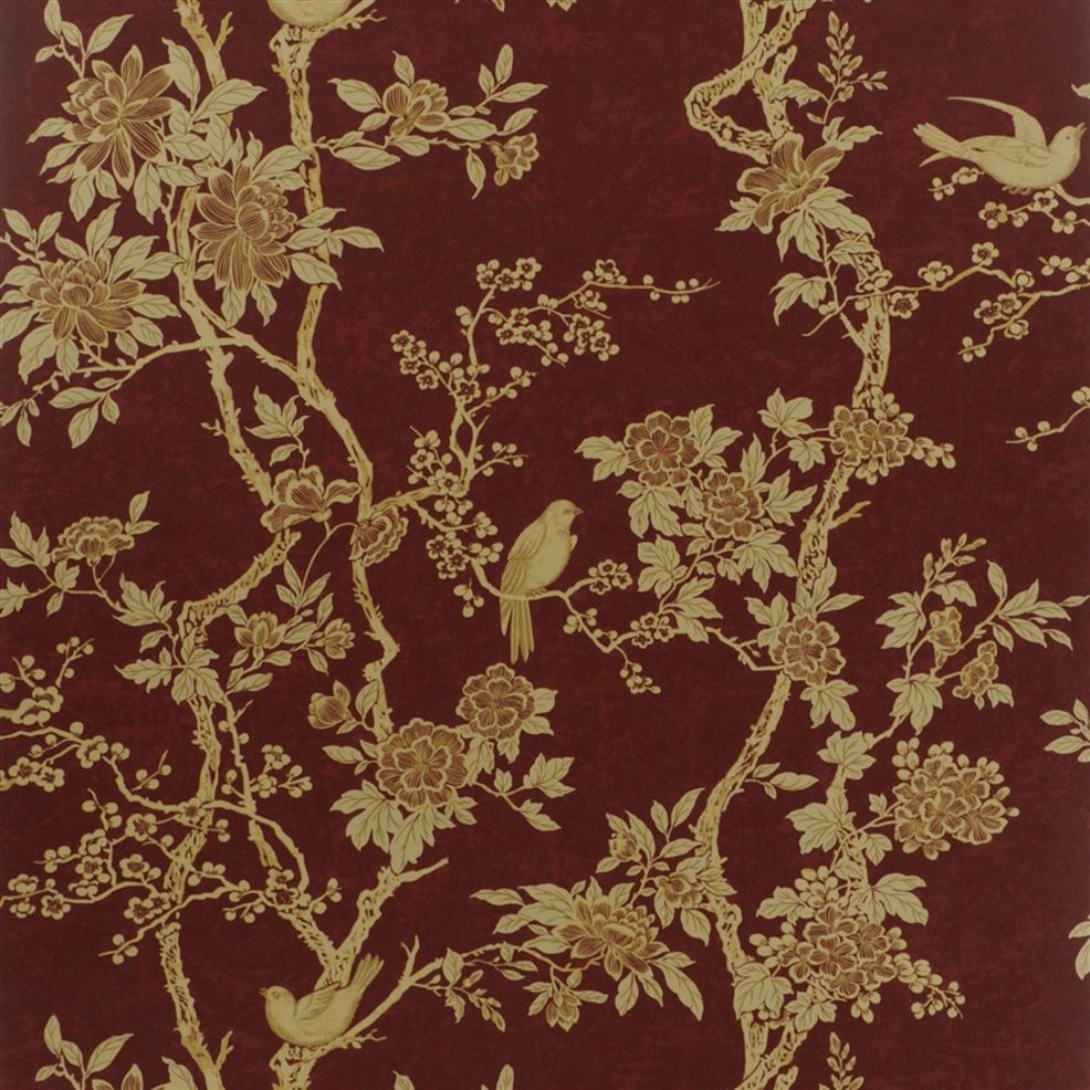 Marlowe Floral Garnet Wallpaper