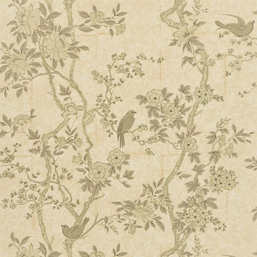 Marlowe Floral Mother of Pearl Wallpaper