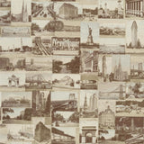 New York Postcard Sepia Wallpaper