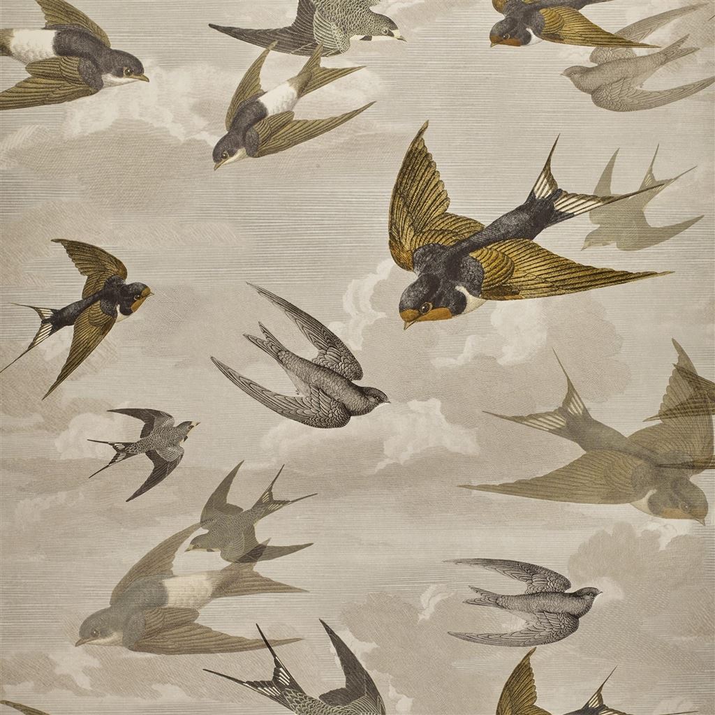 Chimney Swallows Sepia PJD6003/03 Wallpaper