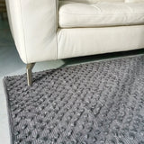 Montaria Handwoven Rug From Upcycled Materials in Blue