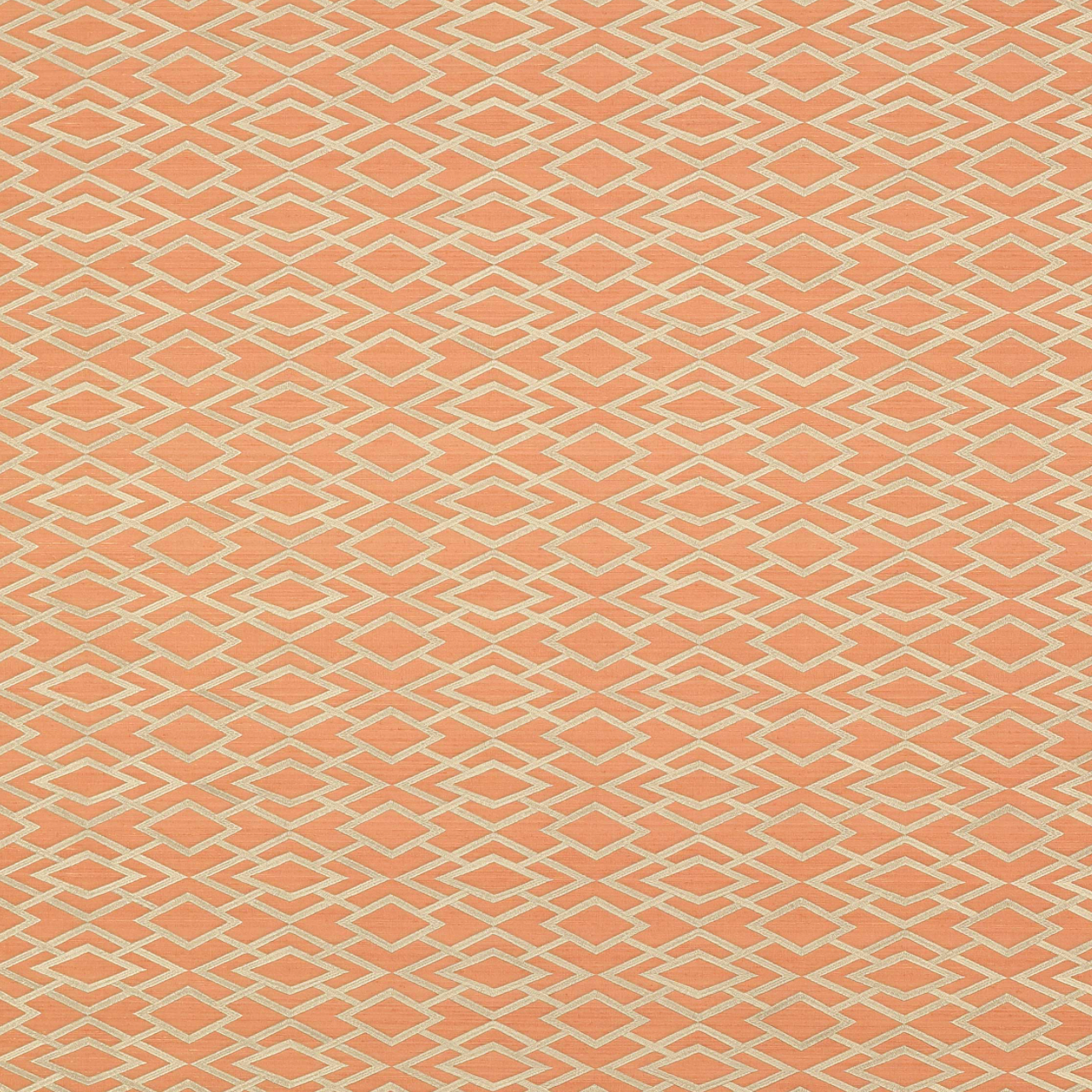 Geometric Silk Copper Wallpaper