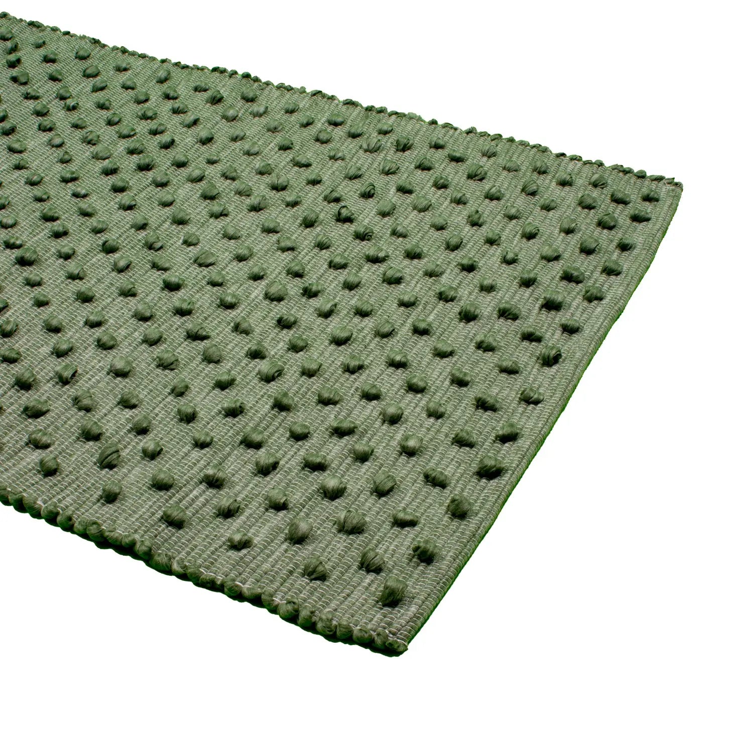 Montaria Handwoven Rug From Upcycled Materials in Green