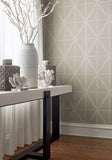 Cafe Weave Trellis Beige Wallpaper