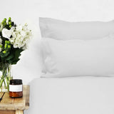 100% Linen Bedding in White