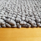 Fria Sustainable Handwoven Rug With Upcycled Fibers in Anthracite
