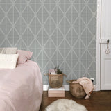 Cafe Weave Trellis Grey Wallpaper
