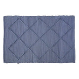 Meixedo Handwoven Rug From Upcycled Materials In Blue