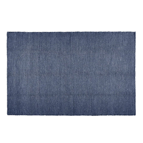 Deocriste Sustainable Rug Handwoven From Upcycled Fibers in Blue