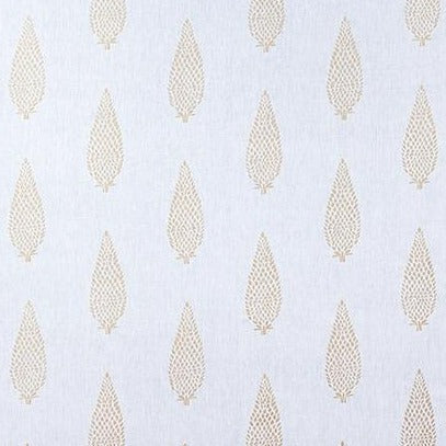 Manor Gold on White AW73009 Fabric