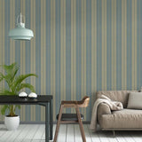 Seaworthy Stripe Slate Wallpaper