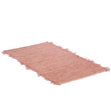 Maia Ecofriendly Rug Handwoven With Upcycled Linen in Pink