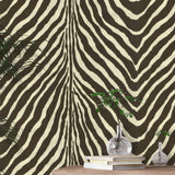 Bartlett Zebra Chocolate Wallpaper
