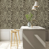 Bartlett Zebra Charcoal Wallpaper